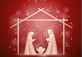 宗教的なクリスマスカード