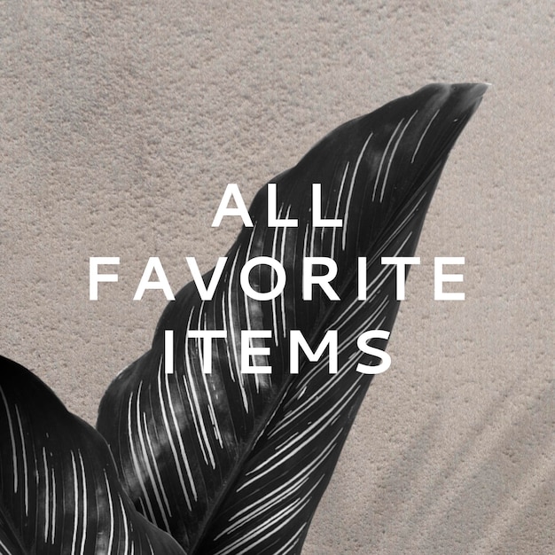 Natural all favorite items template