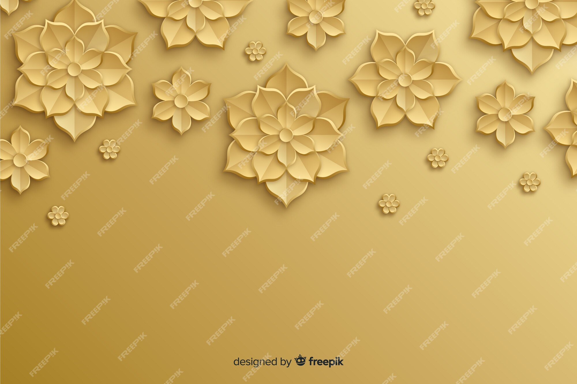 Vector miễn phí | Nền tự nhiên với hoa vàng 3D (Free Vector | Natural background with 3D Golden Flowers): Hình ảnh này mang đến sự sống động cho một không gian tự nhiên đầy hoa vàng rực rỡ. Họa tiết vector đầy tinh tế và chi tiết, phối hợp với hoa vàng 3D tạo ra một bức tranh tuyệt đẹp. Đặc biệt, bạn có thể tải và sử dụng hình ảnh này một cách miễn phí.