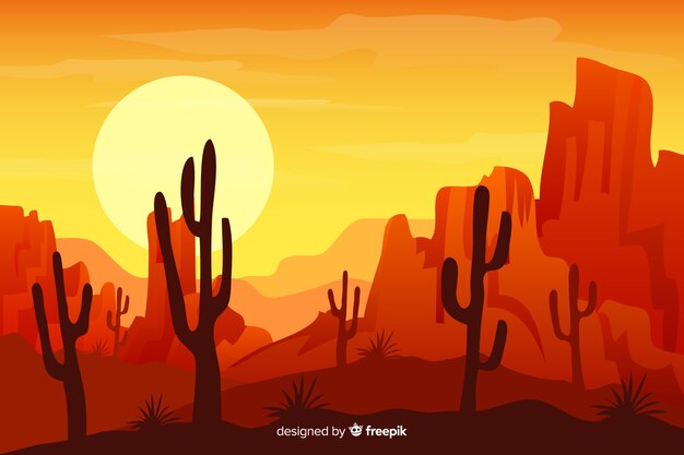 Natural background with desert landscape