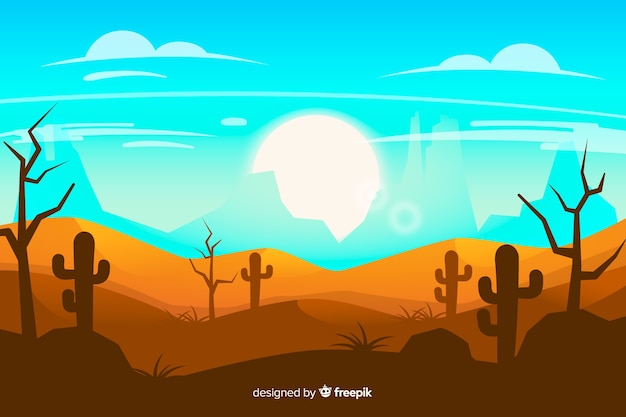 Natural background with desert landscape