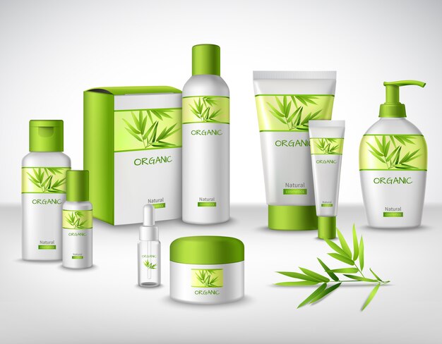 Natural bamboo herbal cosmetic products