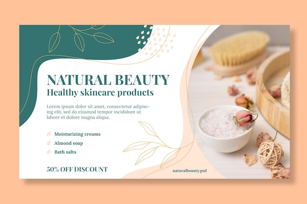 Natural beauty banner template