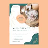 Free vector natural beauty vertical flyer