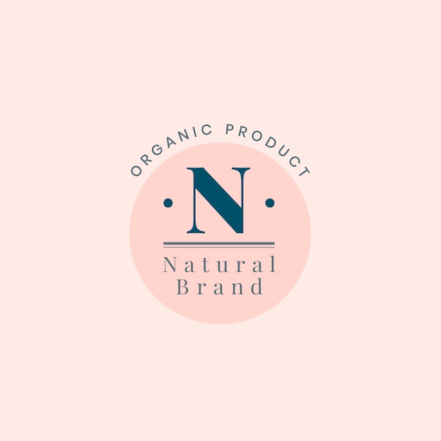 Free vector natural brand logo badge design