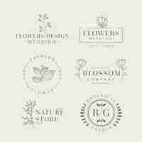 Free vector natural business logo pack in minimal style