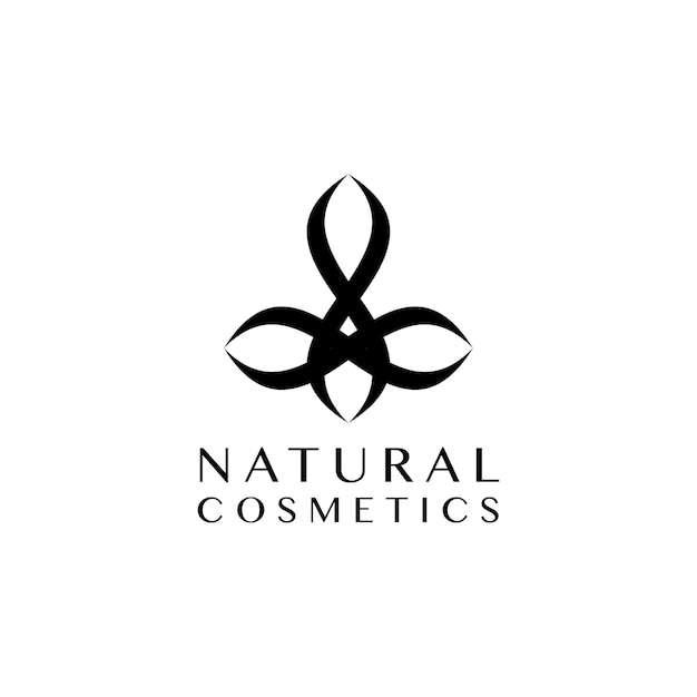 天然化粧品のデザインロゴベクトル