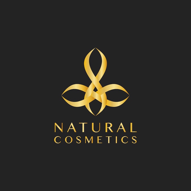 Free vector natural cosmetics design logo vector