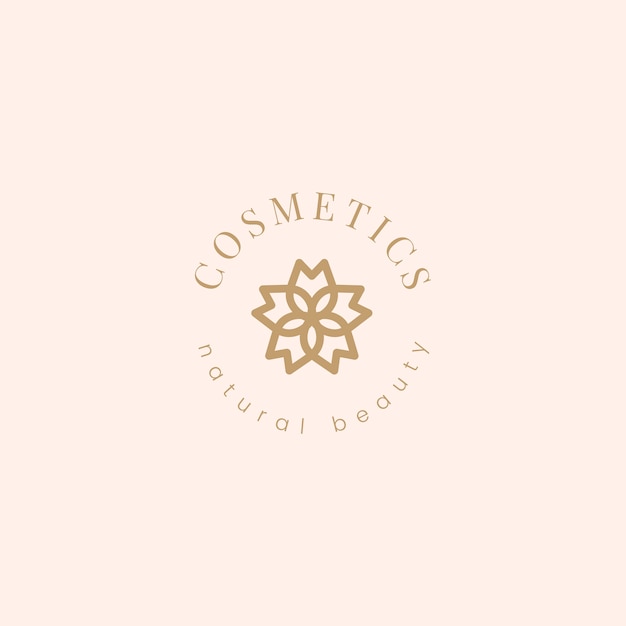 Natural cosmetics logo design vector