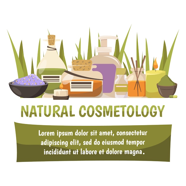 Free vector natural cosmetology banner