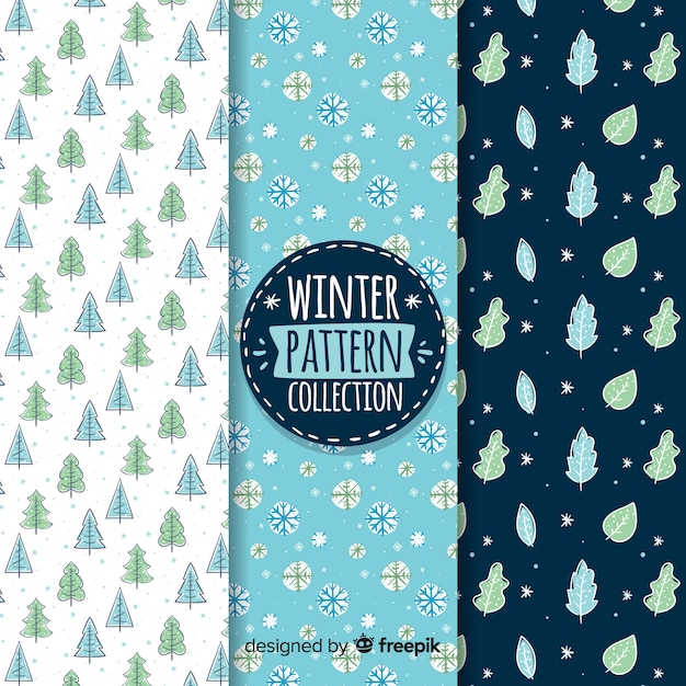 Natural elements winter pattern collection