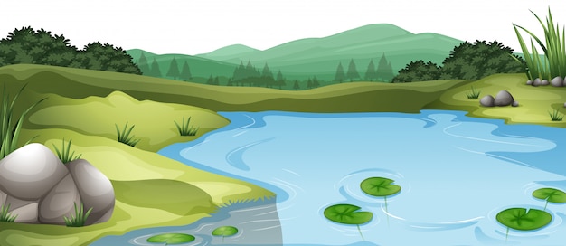 Бесплатное векторное изображение Природная среда lanscape сцена