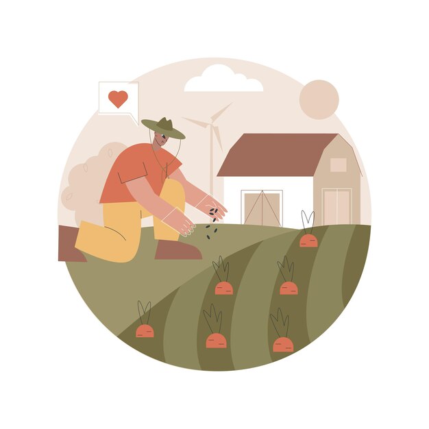 Natural farming illustration