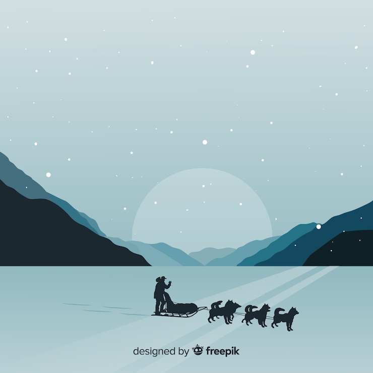 Free Vector natural landscape background flat design