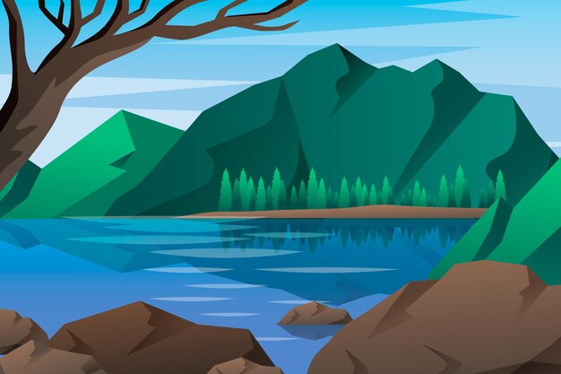 Natural landscape - background for video conferencing