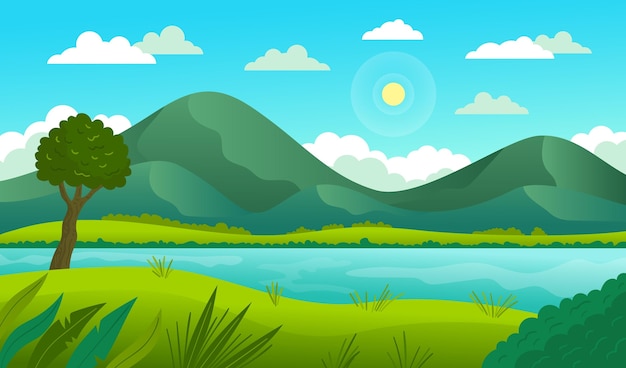 Natural landscape - background for video conferencing