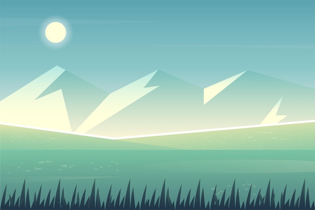 Free vector natural landscape wallpaper