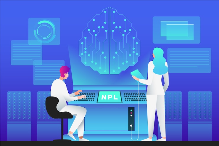 Free Vector natural language processing illustration