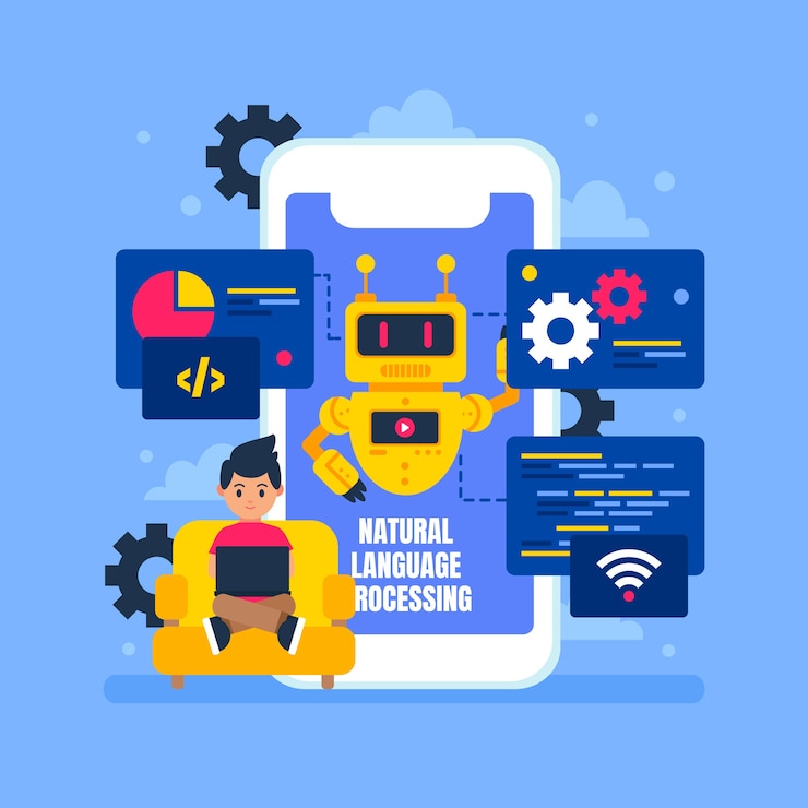 Free Vector natural language processing illustration