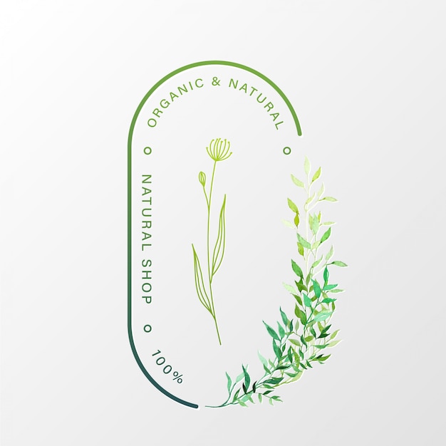 Free vector natural logo design for branding and corporate identity