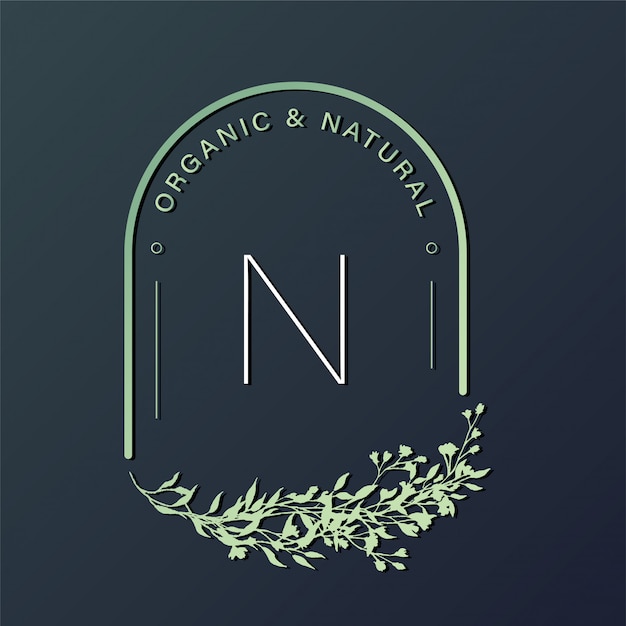 Vettore gratuito modello di progettazione logo naturale per il branding, identità aziendale.