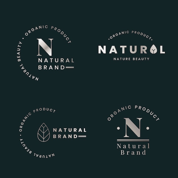 Vettore gratuito insiemi di logo naturale