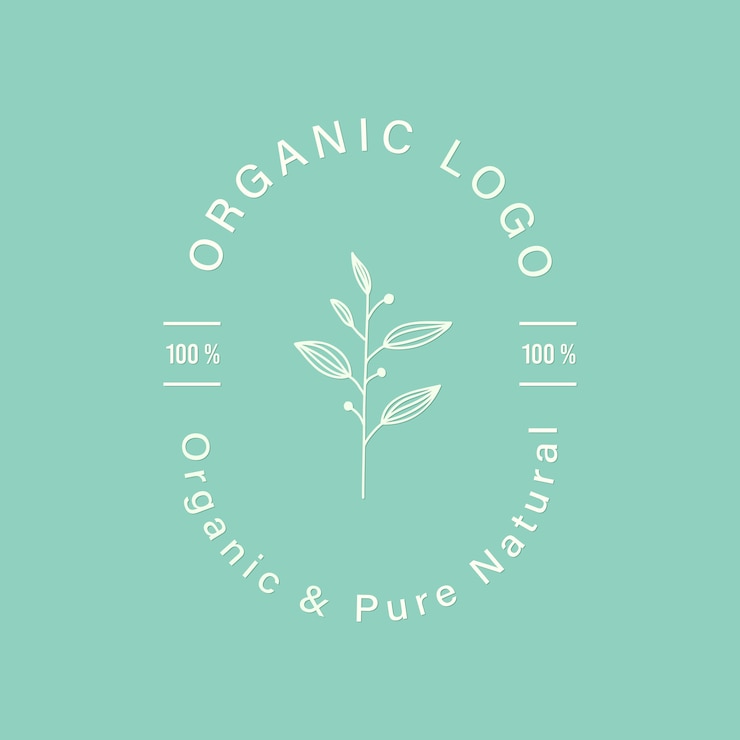 Free Vector natural and organic for branding and corporate identity