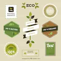 Free vector natural product labels