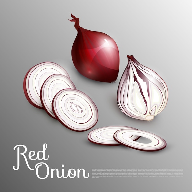 Natural Red Onion Concept