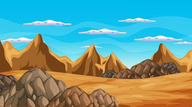 A natural scene desert landscape