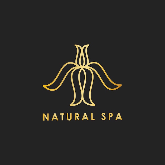 Natural spa design logo vector
