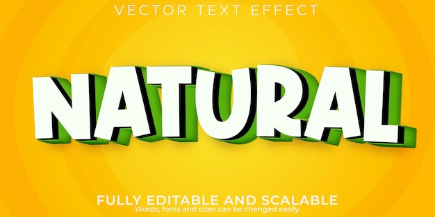Natural text effect editable fresh and organic text style