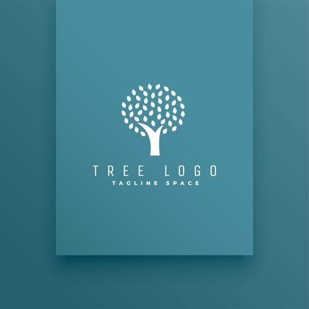 шаблон значка логотипа естественного дерева с пространством для слоганов