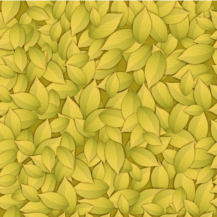Free Vector nature abstract gold seamless pattern with yellow autumn leaves