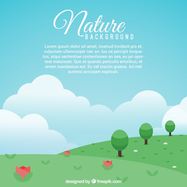 Free vector nature background template