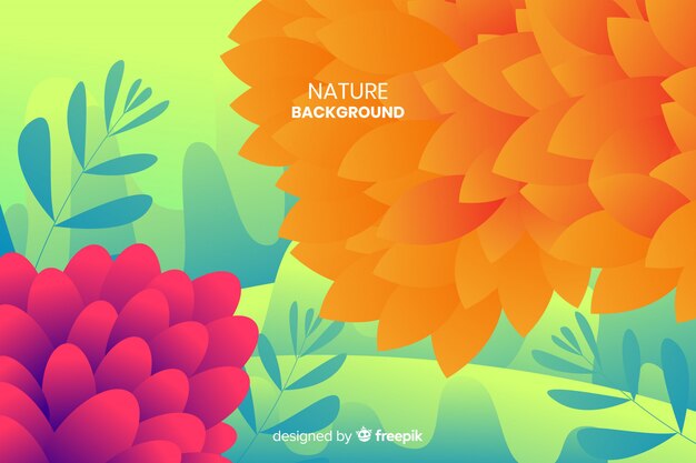 Nature background with colorful leaves