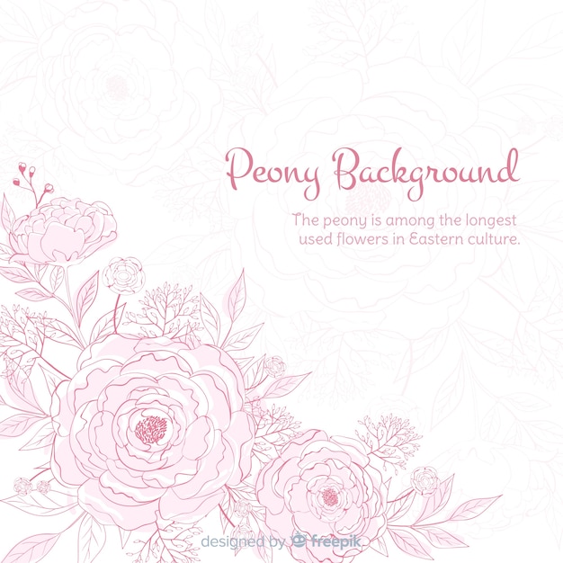 Free Nature Background With Cute Peony Flowers Svg Dxf Eps Png Cut File Vectors Photos And Psd Files Free Download