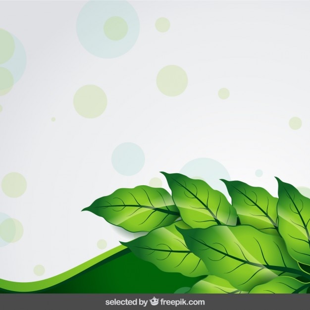 Free vector nature background with dots and wave