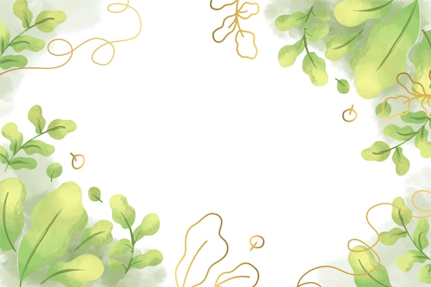 Nature background with golden foil