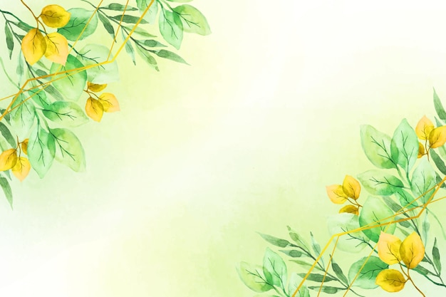 Free vector nature background with golden foil