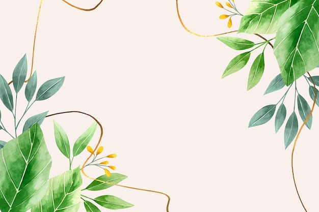 Free vector nature background with golden foil