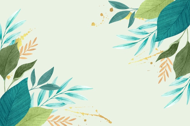 Nature background with golden foil