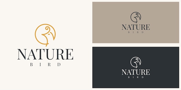 Дизайн шаблона логотипа птицы природы