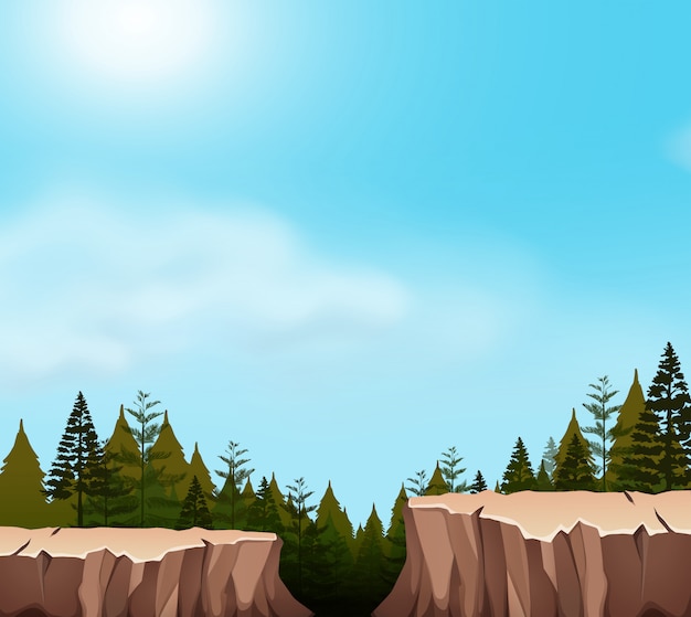 A nature cliff scene