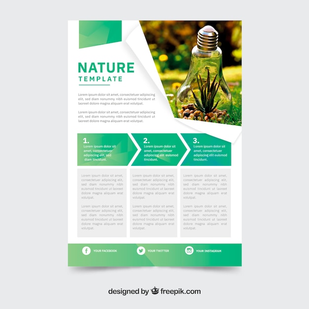 Nature concept flyer template