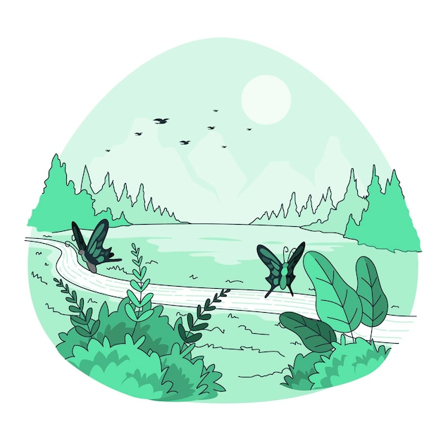 Free vector nature concept illustration