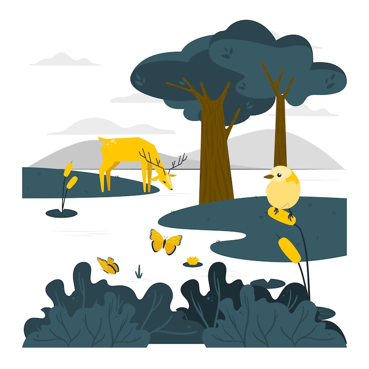 免費 Vector 自然概念的插圖