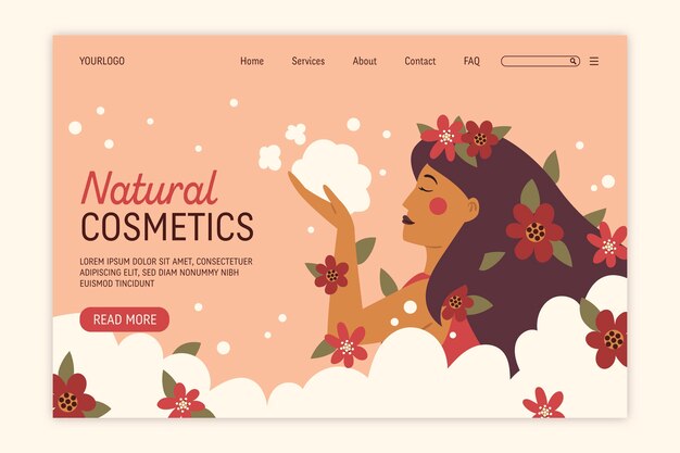 Nature cosmetics - landing page