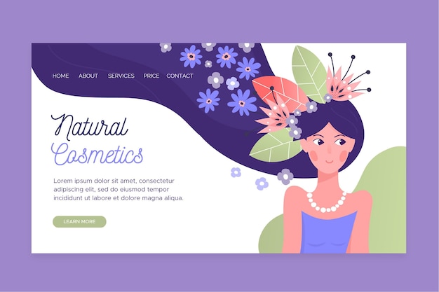 Nature cosmetics - landing page