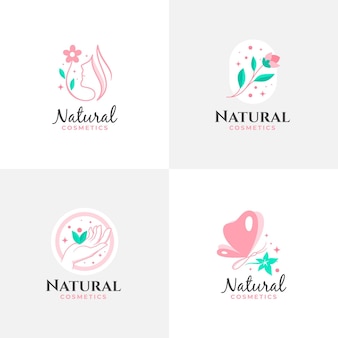 Коллекция логотипов натуральной косметики